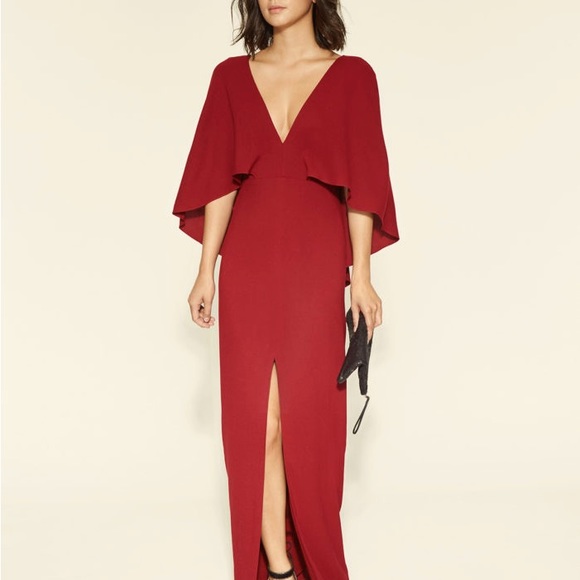 Halston Heritage Flowy Crepe Gown - Picture 1 of 11